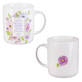 Plans Four Piece Inspirational Floral Mug Set