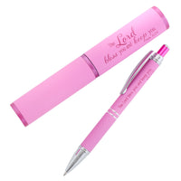 The Lord Bless You, Pink - Numbers 6:24 Gift Pen in Case