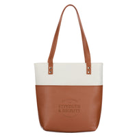 Strength & Dignity Two-tone Toffee and Cream Bible Tote Bag
